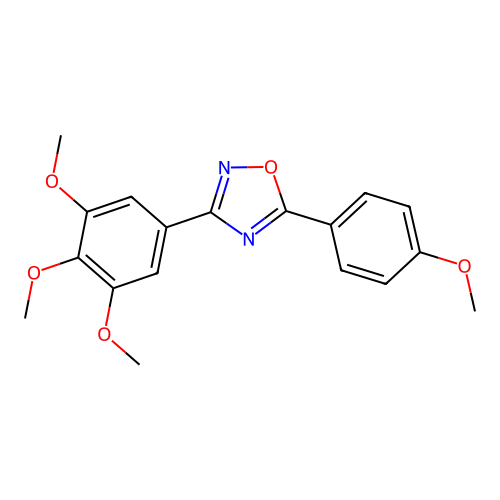 5-(4-Methoxyphenyl)-3-(3,4,5-trimethoxyphenyl)-1,2,4-oxadiazole structure