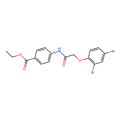Ethyl 4-{[(2,4-dibromophenoxy)acetyl]amino}benzoate structure