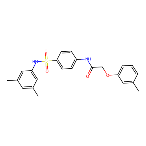 N-[4-[(3,5-dimethylphenyl)sulfamoyl]phenyl]-2-(3-methylphenoxy)acetamide structure