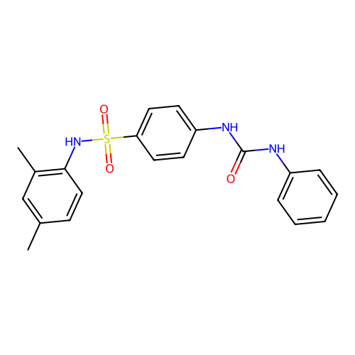 4-[(anilinocarbonyl)amino]-N-(2,4-dimethylphenyl)benzenesulfonamide structure