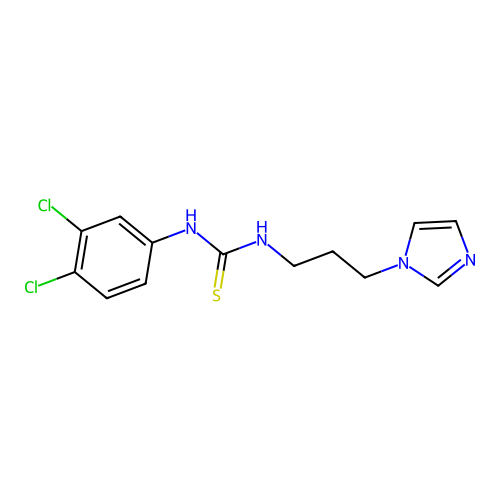 1-(3,4-dichlorophenyl)-3-[3-(1H-imidazol-1-yl)propyl]thiourea structure