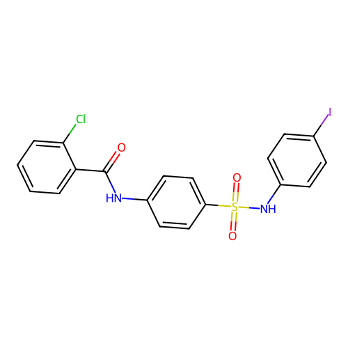2-chloro-N-{4-[(4-iodophenyl)sulfamoyl]phenyl}benzamide structure