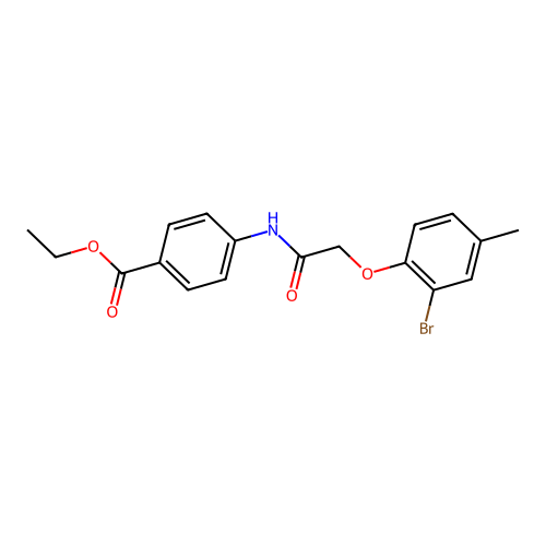 Ethyl 4-{[(2-bromo-4-methylphenoxy)acetyl]amino}benzoate structure