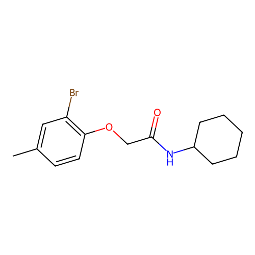 2-(2-溴-4-甲基苯氧基)-N-环己基乙酰胺 structure