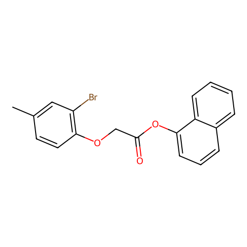1-Naphthyl (2-bromo-4-methylphenoxy)acetate structure