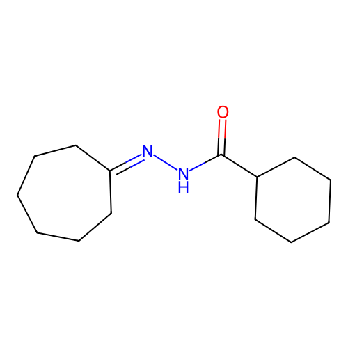 N'-cycloheptylidenecyclohexanecarbohydrazide structure