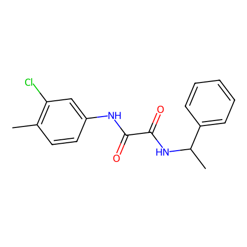 N-(3-chloro-4-methylphenyl)-N'-(1-phenylethyl)ethanediamide structure