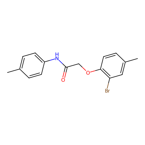 2-(2-bromo-4-methylphenoxy)-N-(4-methylphenyl)acetamide structure