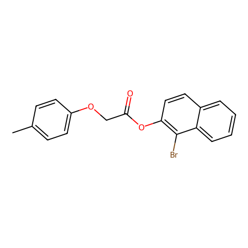 1-Bromo-2-naphthyl (4-methylphenoxy)acetate structure