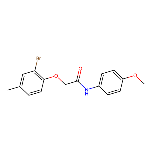 2-(2-bromo-4-methylphenoxy)-N-(4-methoxyphenyl)acetamide structure