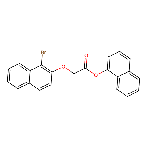1-Naphthyl [(1-bromo-2-naphthyl)oxy]acetate structure
