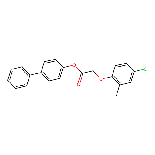 Biphenyl-4-yl (4-chloro-2-methylphenoxy)acetate structure