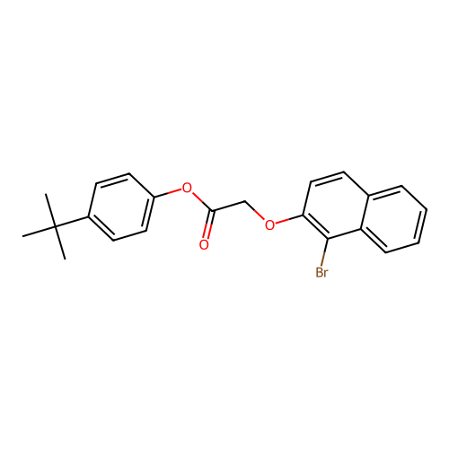 4-Tert-butylphenyl [(1-bromo-2-naphthyl)oxy]acetate structure