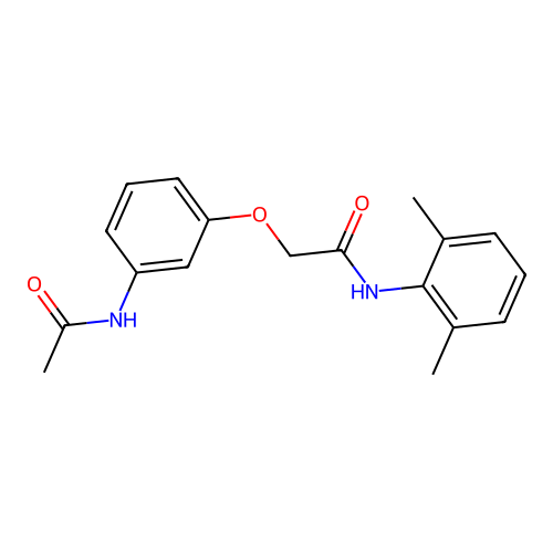 2-[3-(acetylamino)phenoxy]-N-(2,6-dimethylphenyl)acetamide structure