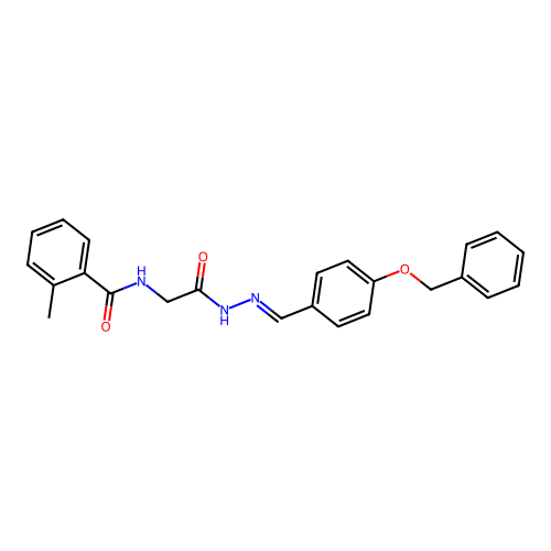 N-(2-(2-(4-(Benzyloxy)benzylidene)hydrazino)-2-oxoethyl)-2-methylbenzamide structure