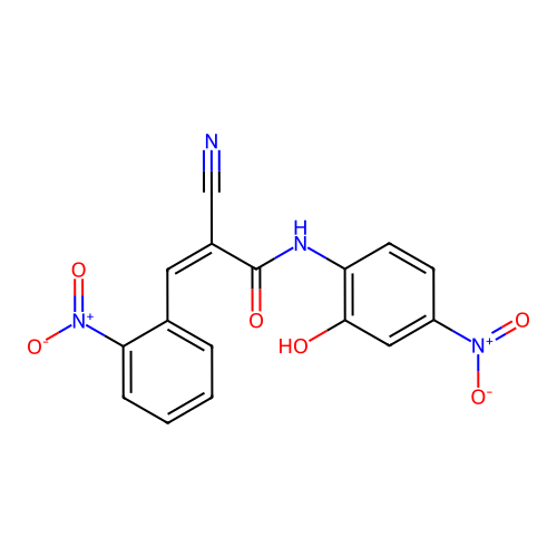 2-cyano-N-(2-hydroxy-4-nitrophenyl)-3-(2-nitrophenyl)prop-2-enamide structure