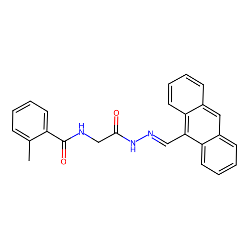 N-(2-(2-(9-Anthrylmethylene)hydrazino)-2-oxoethyl)-2-methylbenzamide structure