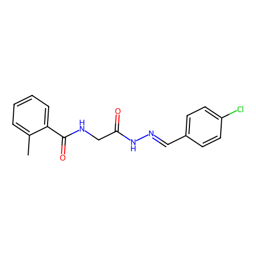 N-(2-(2-(4-Chlorobenzylidene)hydrazino)-2-oxoethyl)-2-methylbenzamide structure