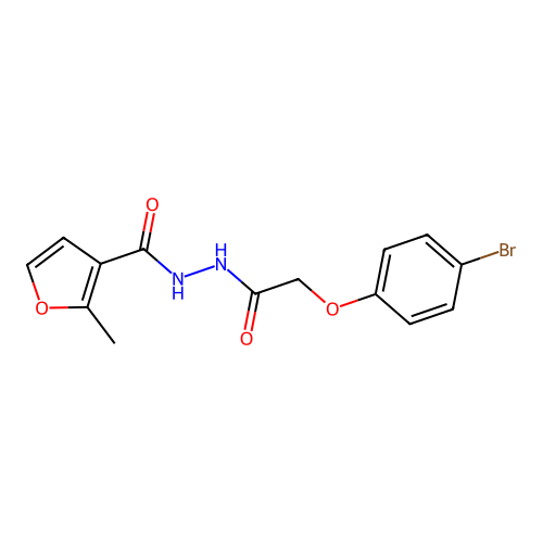 N'-[(4-bromophenoxy)acetyl]-2-methyl-3-furohydrazide structure