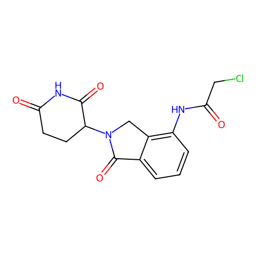 2-chloro-N-(2-(2,6-dioxopiperidin-3-yl)-1-oxoisoindolin-4-yl)acetamide structure