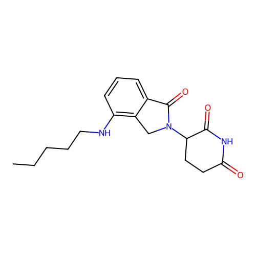 3-[1-Oxo-4-(pentylamino)isoindolin-2-yl]piperidine-2,6-dione structure