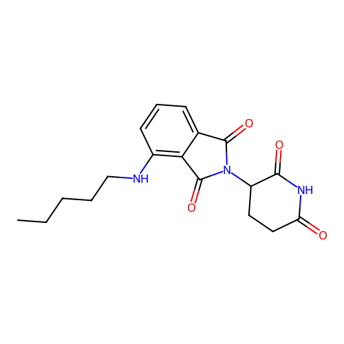 2-(2,6-Dioxo-piperidin-3-yl)-4-pentylamino-isoindole-1,3-dione structure