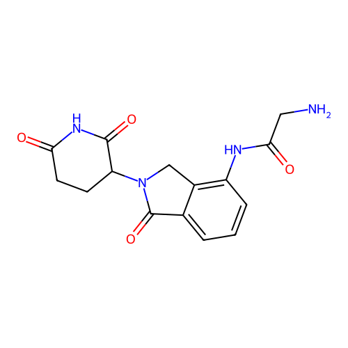 2-amino-N-[2-(2,6-dioxopiperidin-3-yl)-1-oxo-2,3-dihydro-1H-isoindol-4-yl]acetamide structure