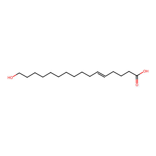 16-Hydroxy-5-hexadecenoic acid structure