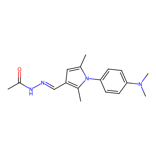 N'-[(E)-{1-[4-(dimethylamino)phenyl]-2,5-dimethyl-1H-pyrrol-3-yl}methylidene]acetohydrazide structure