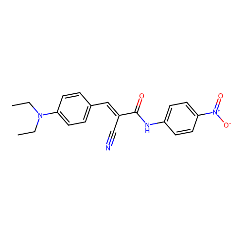 (E)-2-cyano-3-[4-(diethylamino)phenyl]-N-(4-nitrophenyl)prop-2-enamide structure
