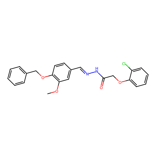 N'-(4-(Benzyloxy)-3-methoxybenzylidene)-2-(2-chlorophenoxy)acetohydrazide structure
