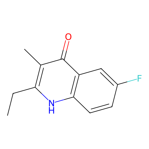 2-Ethyl-6-fluoro-3-methylquinolin-4(1H)-one structure