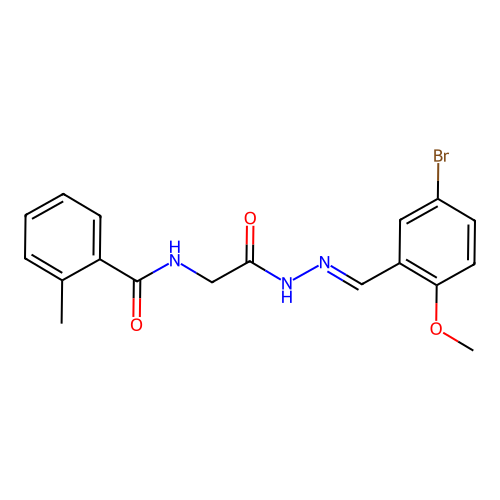 N-(2-(2-(5-Bromo-2-methoxybenzylidene)hydrazino)-2-oxoethyl)-2-methylbenzamide structure