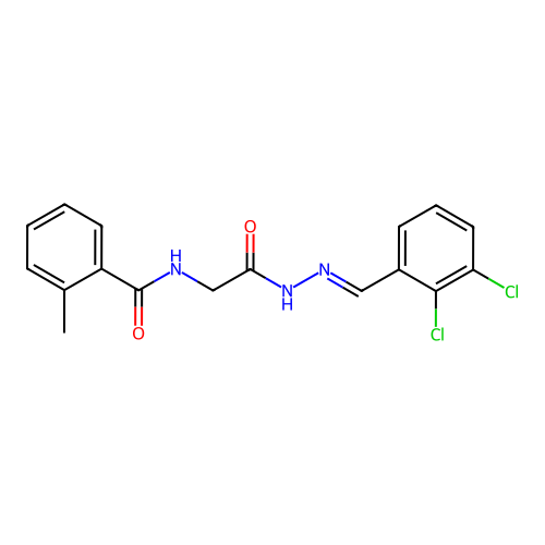 N-(2-(2-(2,3-Dichlorobenzylidene)hydrazino)-2-oxoethyl)-2-methylbenzamide structure