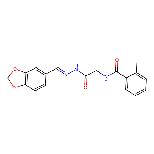 N-(2-(2-(1,3-Benzodioxol-5-ylmethylene)hydrazino)-2-oxoethyl)-2-methylbenzamide structure