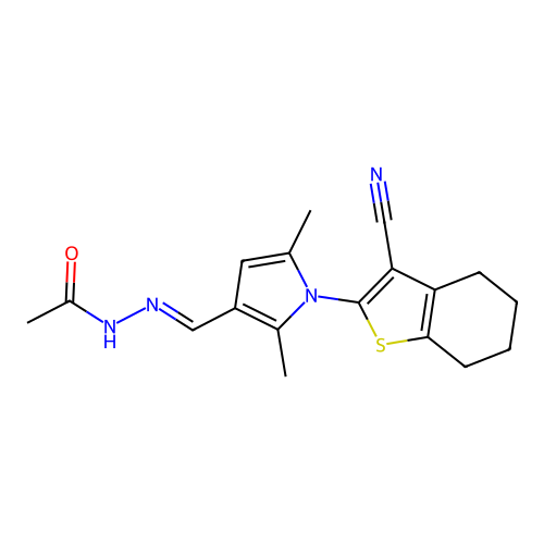 C18H20N4OS structure