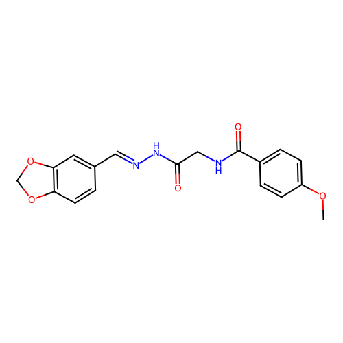 N-(2-(2-(1,3-Benzodioxol-5-ylmethylene)hydrazino)-2-oxoethyl)-4-methoxybenzamide structure