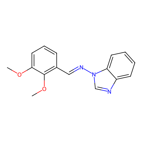 N-[(E)-(2,3-dimethoxyphenyl)methylidene]-1H-benzimidazol-1-amine structure