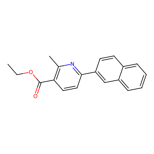 Ethyl 2-methyl-6-(2-naphthyl)nicotinate structure