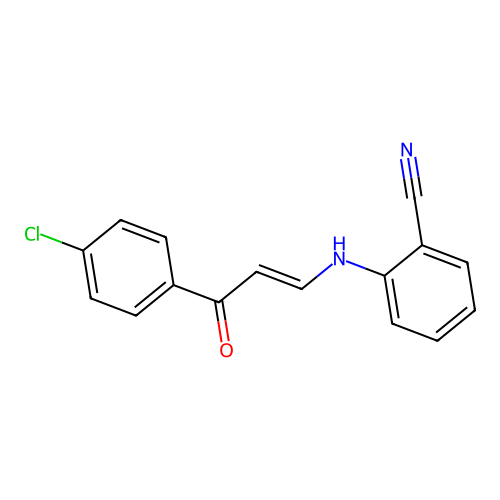 2-[[3-(4-Chlorophenyl)-3-oxoprop-1-enyl]amino]benzonitrile structure