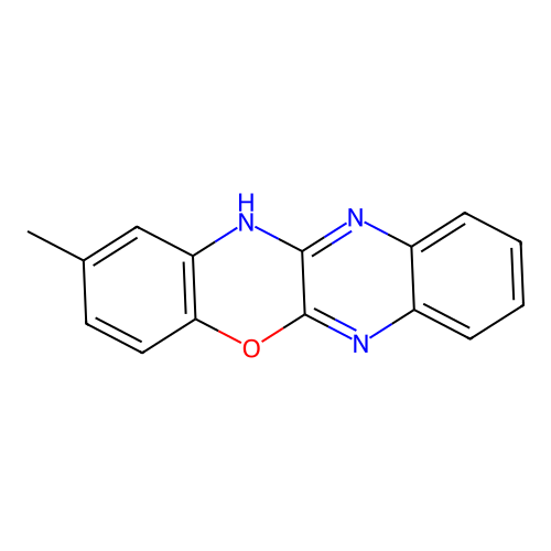 2-methyl-12H-quinoxalino[2,3-b][1,4]benzoxazine structure