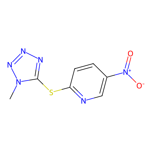 2-(1-Methyltetrazol-5-yl)sulfanyl-5-nitropyridine structure