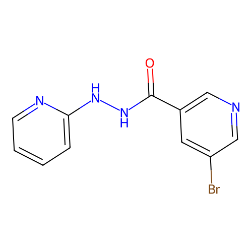 5-bromo-N'-(2-pyridinyl)nicotinohydrazide structure