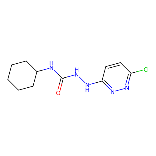 1-[(6-Chloropyridazin-3-yl)amino]-3-cyclohexylurea structure