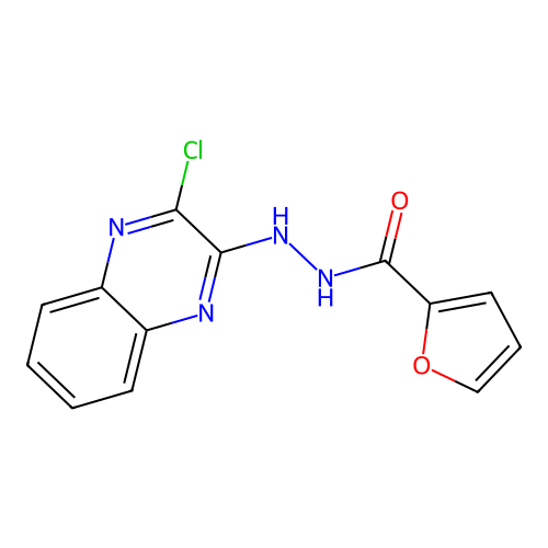 N'-(3-chloro-2-quinoxalinyl)-2-furohydrazide structure