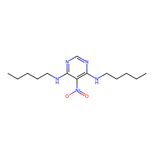 5-Nitro-4,6-bis(pentylamino)pyrimidine structure