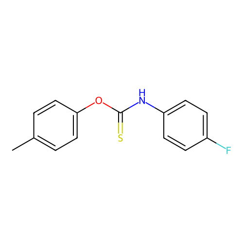 O-(4-methylphenyl) 4-fluorophenylthiocarbamate structure