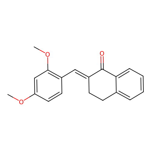 2-(2,4-dimethoxybenzylidene)-3,4-dihydro-1(2H)-naphthalenone structure