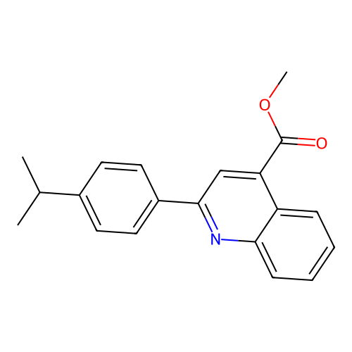 Methyl 2-(4-isopropylphenyl)-4-quinolinecarboxylate structure