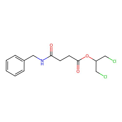 1,3-Dichloropropan-2-yl 4-(benzylamino)-4-oxobutanoate structure